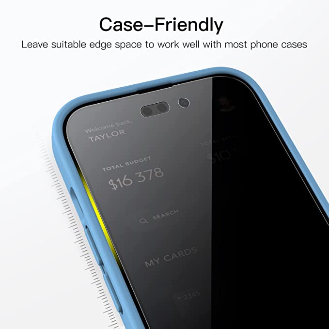 Screen Cover Tempered Glass Privacy Protector Phone Case