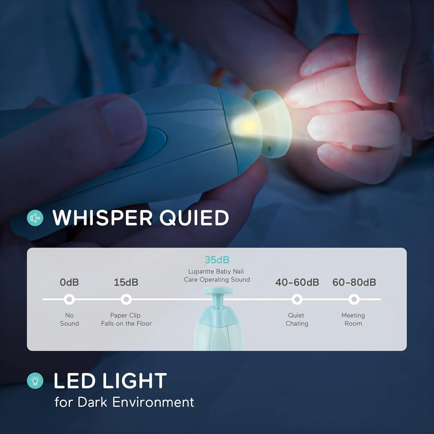 **Electric Baby Nail Trimmer & Manicure Set with 6 Grinding Heads**