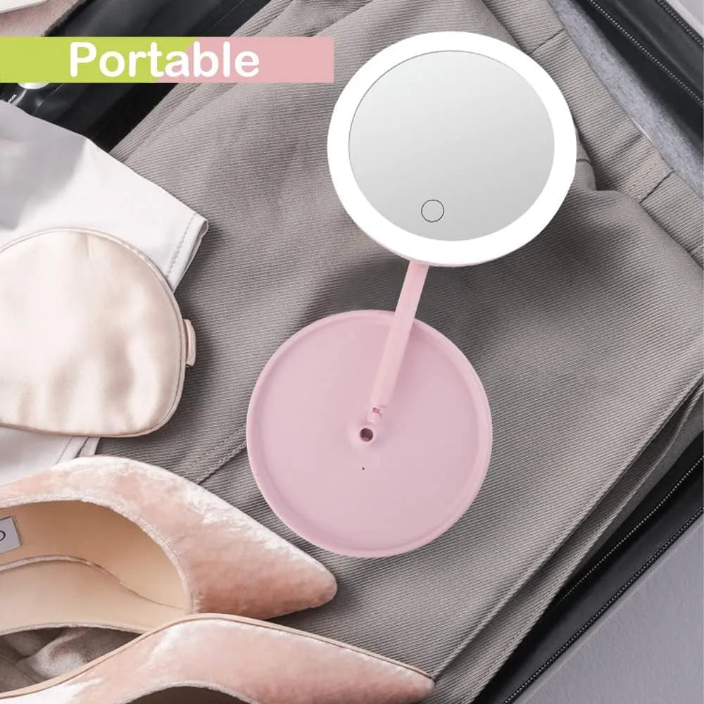 **LED Touch Screen Makeup Mirror – Dimmable Light Vanity Mirror**