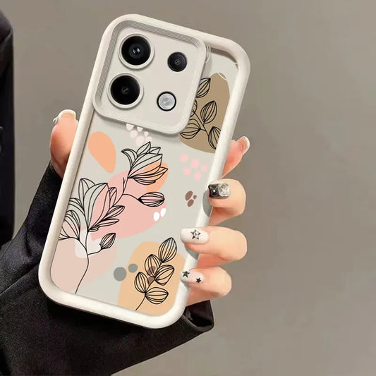 Stylish Floral Leaf Soft Phone Case with Camera Protection