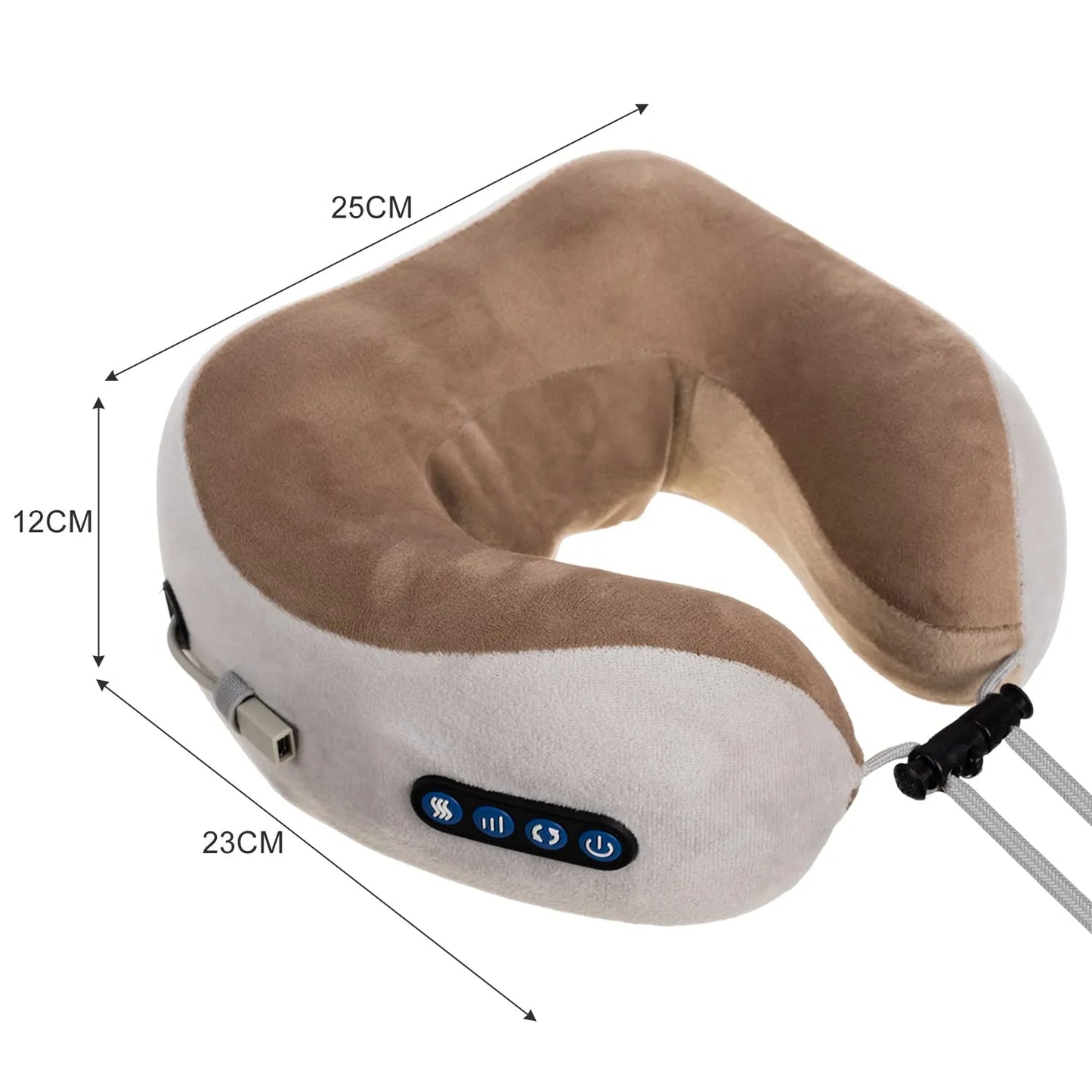Portable Rechargeable U-Shaped Massage Neck Pillow | Car Cervical Massage Pillow
