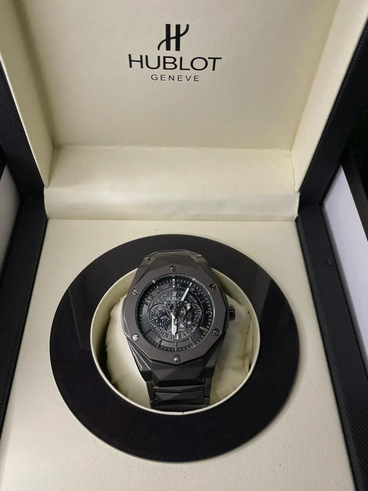 Hublot Chronograph | Black Skeleton Dial Luxury Watch