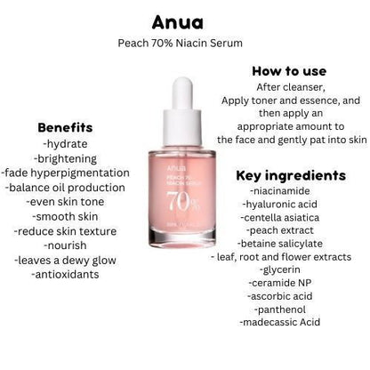 Anua Peach 70 Niacin Serum