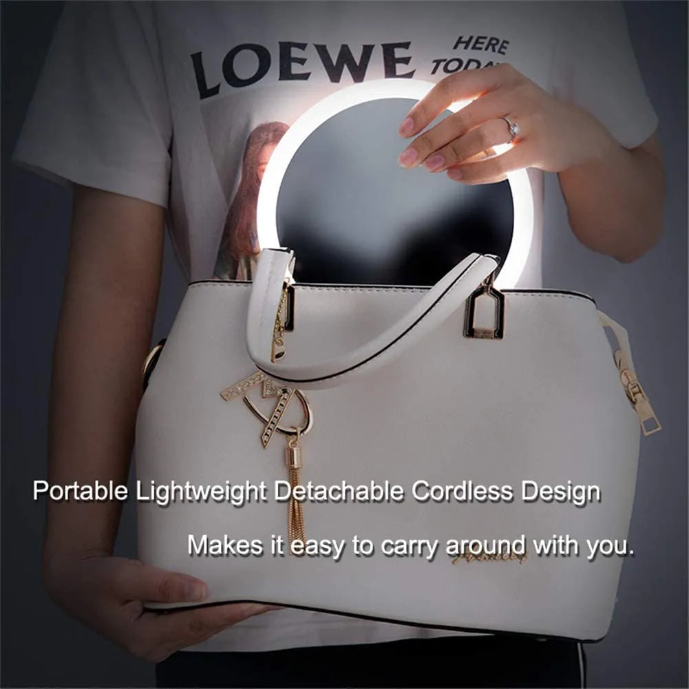 **LED Touch Screen Makeup Mirror – Dimmable Light Vanity Mirror**