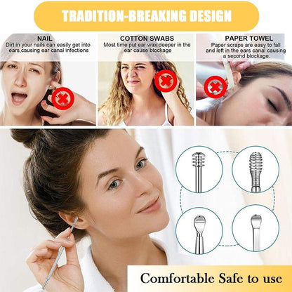 **6-Piece Stainless Steel Ear Wax Cleaning Kit | Portable personal Beauty Care**
