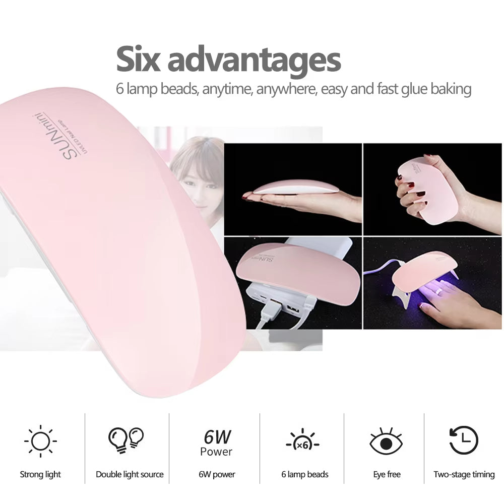 Portable Mini Gel Nail Dryer | SUN mini 6W UV/LED Nail Lamp