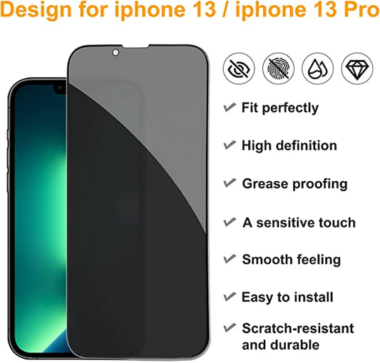 Screen Cover Tempered Glass Privacy Protector Phone Case