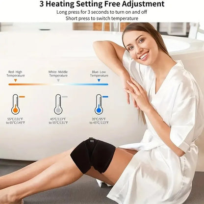 Heated Therapy Knee Brace with USB Charging | Electric massager heating pad