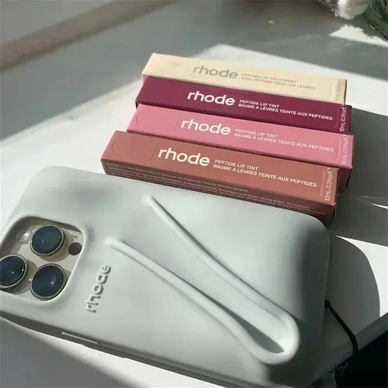 Silicone Fashion DIY Lipstick Make-up Phone Case| Portable Lip Gloss Holder Rhode Cover