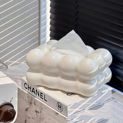 "Light Luxury Bubble Design Tissue Box – Modern Desktop Storage for Home & Office"