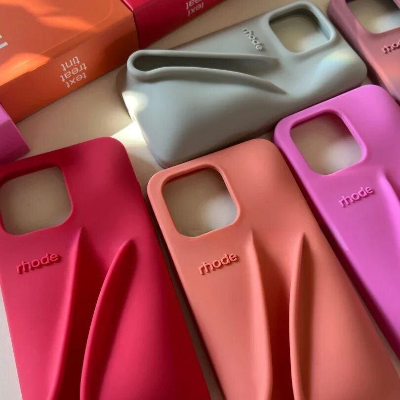 Silicone Fashion DIY Lipstick Make-up Phone Case| Portable Lip Gloss Holder Rhode Cover