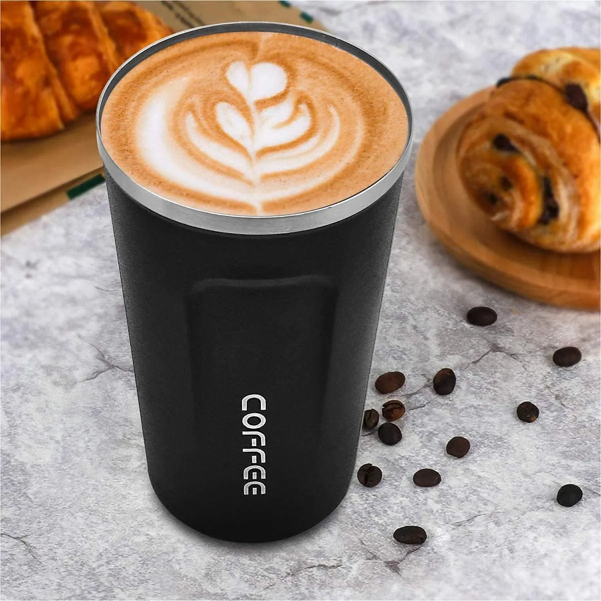 Imported Coffee Mug 17oz - Insulated 380ml / 500ml Coffee Travel Mug Spill Proof with Leakproof Lid Vacuum