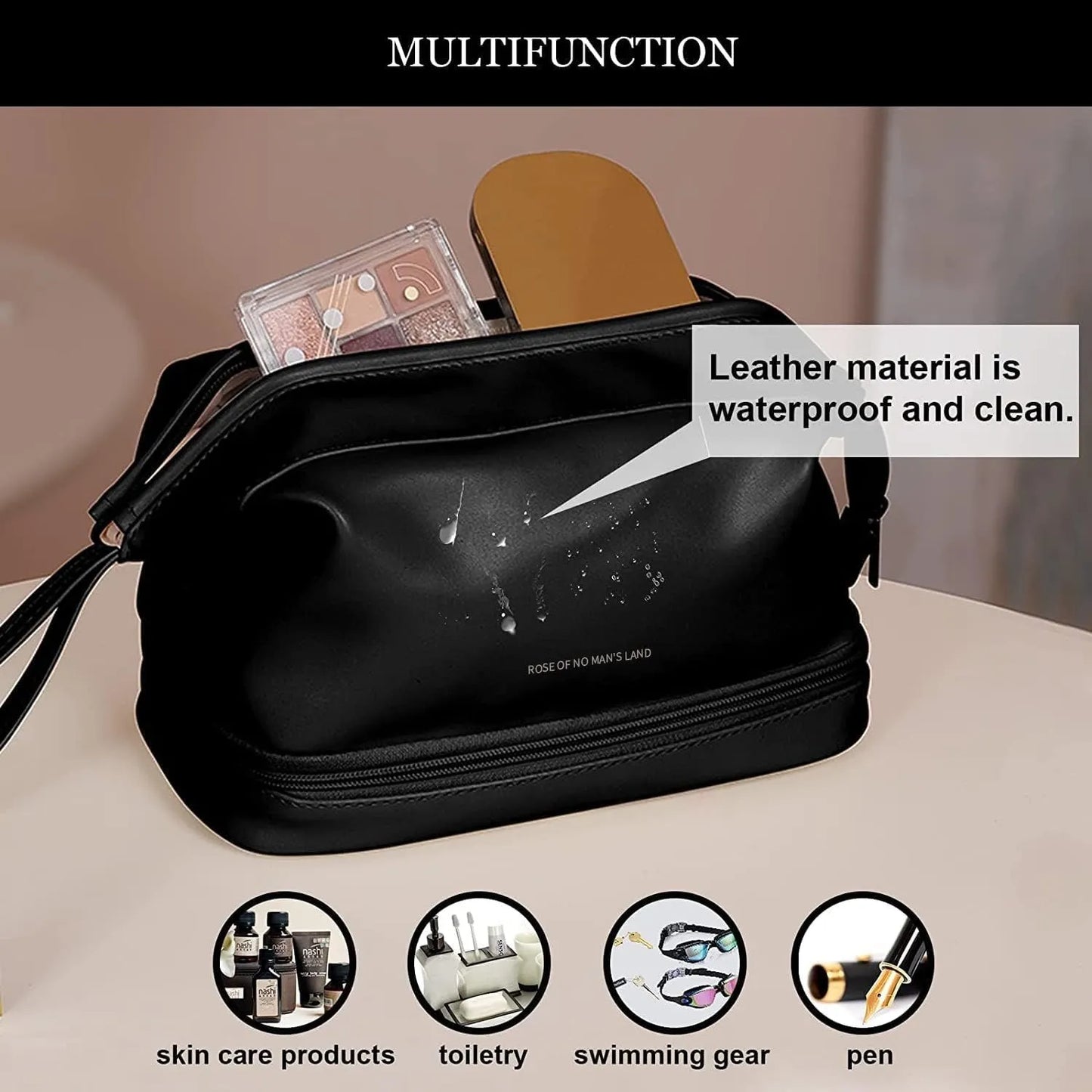 Make Up Bag Pouch with Zipper for Travelling | Multipurpose Traveling Cosmetic Bag
