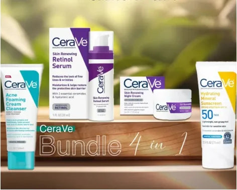CeraVe Skincare Daily Routine Kit 4-in-1 Whitening, Glowing & Brightening Kit
