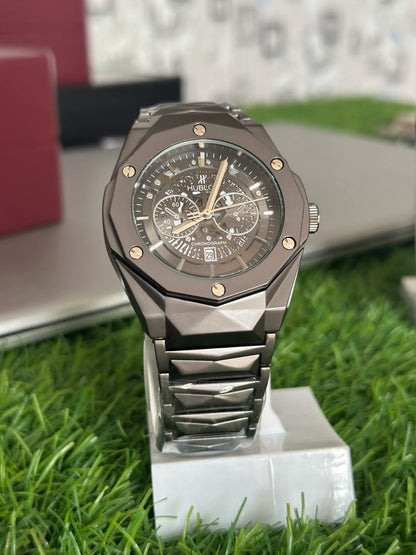 Hublot Chronograph | Black Skeleton Dial Luxury Watch